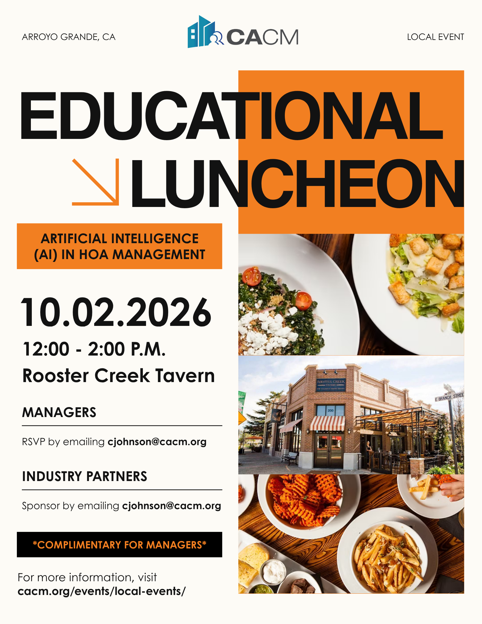 10.02.26 Central Coast (Arroyo Grande) Educational Luncheon Flyer