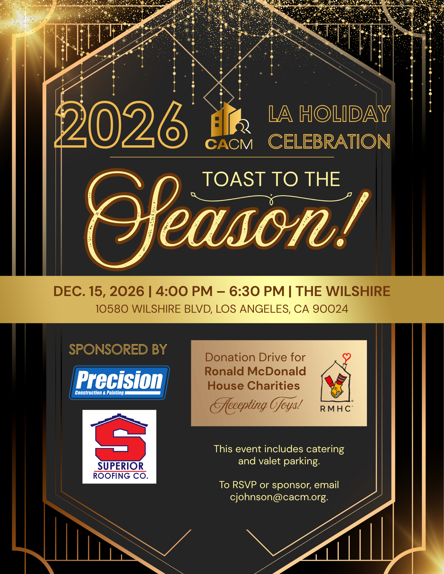12.15.26 Toast to the Season at the CACM LA Holiday Celebration Flyer Sponsors